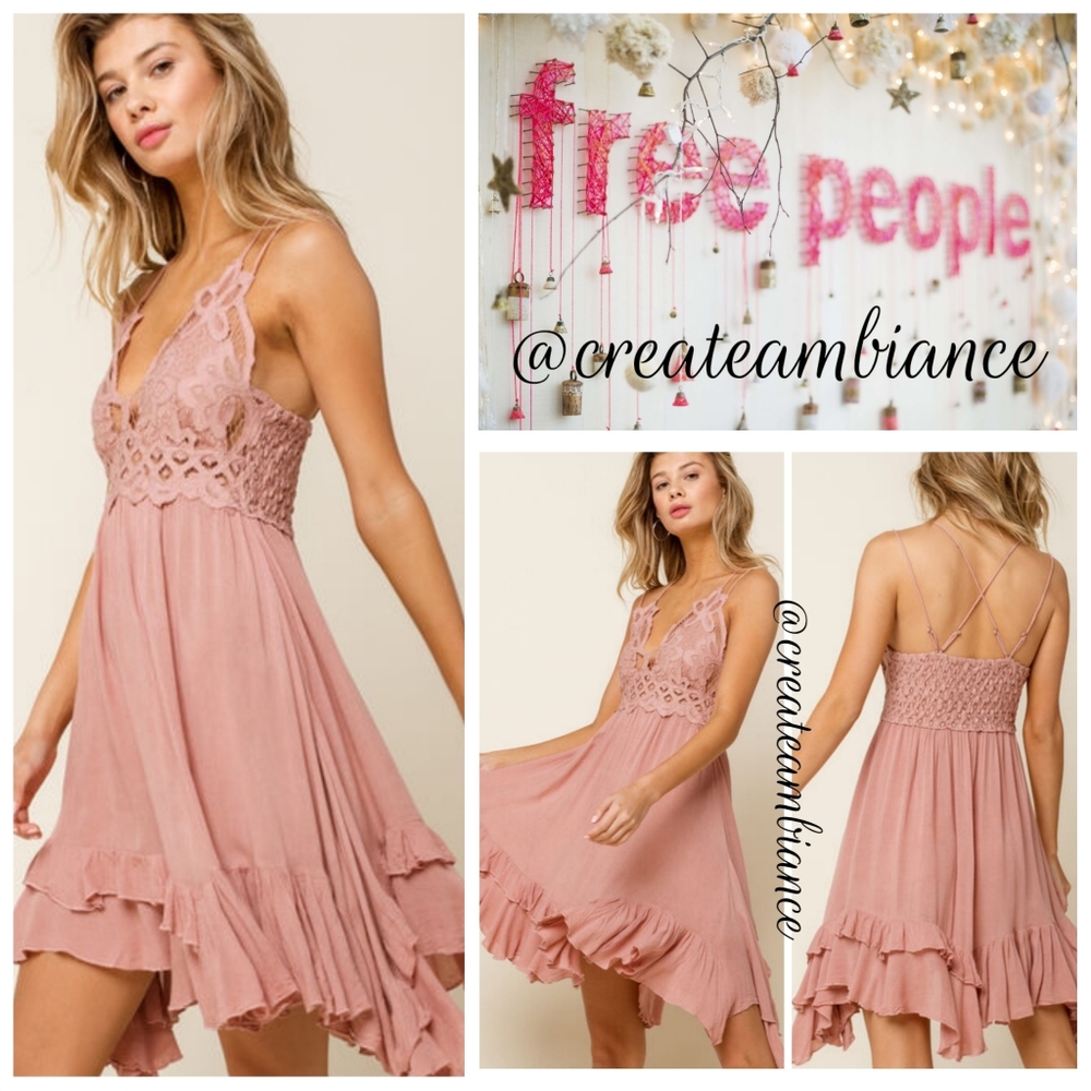 Free People Adella Slip Dress